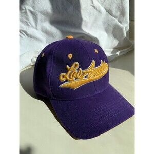 Los Angeles Purple Gold Lakers Style/Era Hat/Cap SnapBack 6.25 To 8”